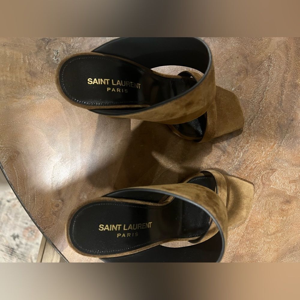 Saint Laurent Oak 100 brown mules NWT Size 7 - Picture 7 of 11